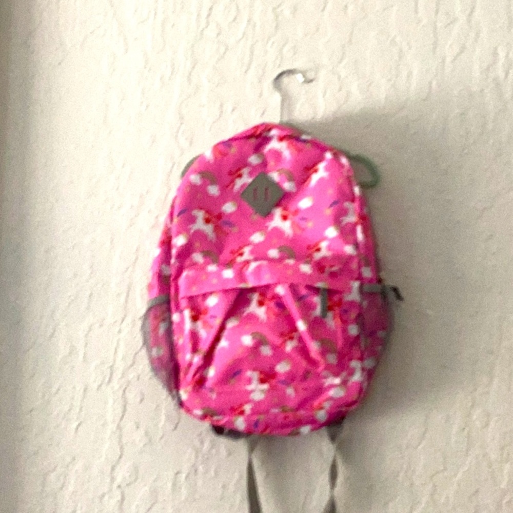 Pink unicorn backpack